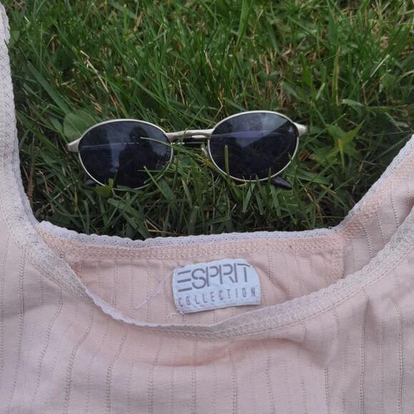 Vintage 90s ESPRIT Crop Spaghetti Strap Tank Top - Picture 2 of 3